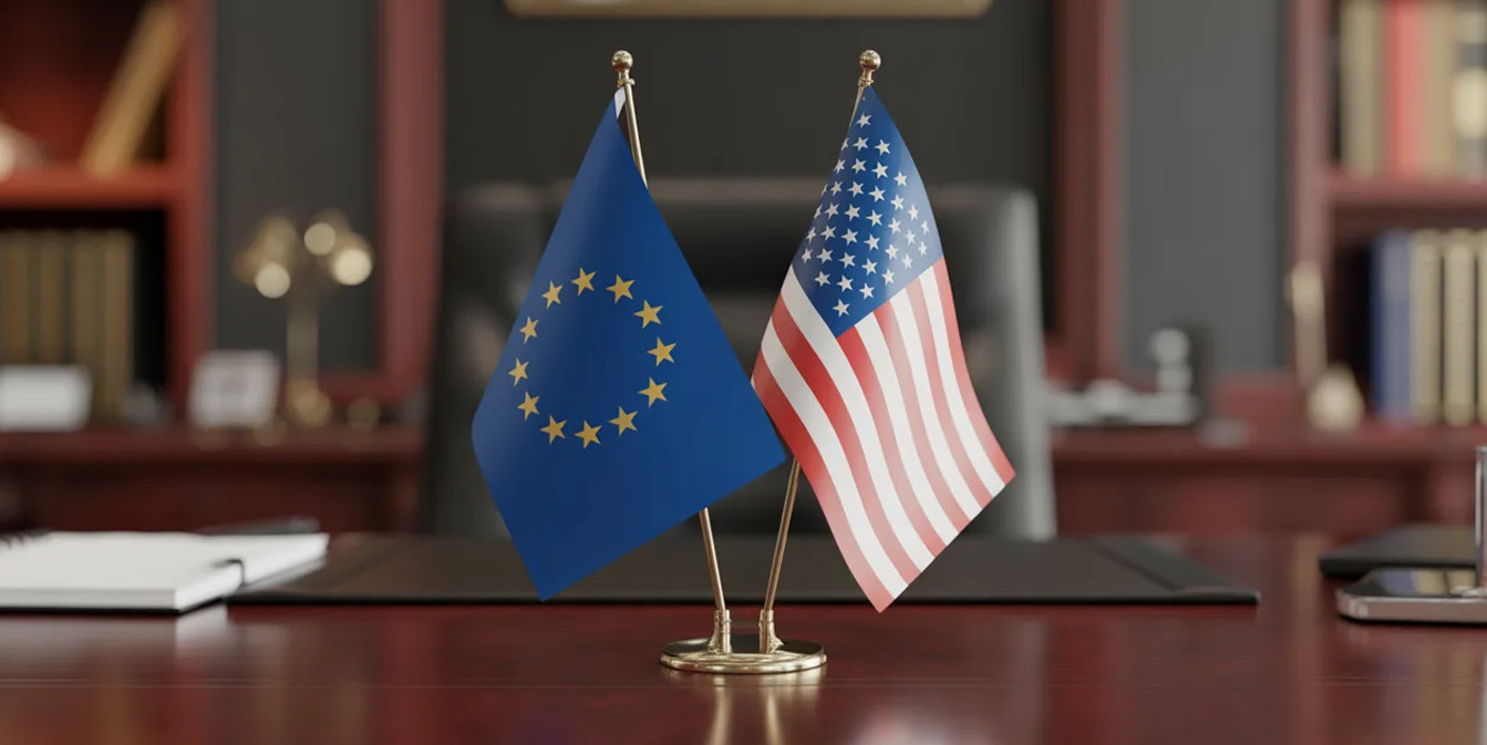 флаги ЕС и США