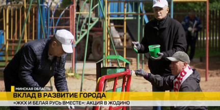 ЖКХ и «Белая Русь» провели совместную акцию по благоустройству дворовых территорий в Жодино
