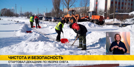 В Гомеле стартовал декадник по уборке снега
