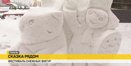 Сказка из снега: в Гомеле впервые проходит фестиваль снежных фигур
