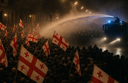 Водометы против толпы: протест у резиденции президента в Тбилиси перерос в столкновения