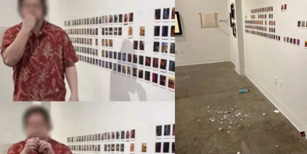 Студент съел картины в знак протеста и был арестован