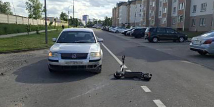 Автомобиль сбил 10-летнего ребенка на электросамокате в Сморгони