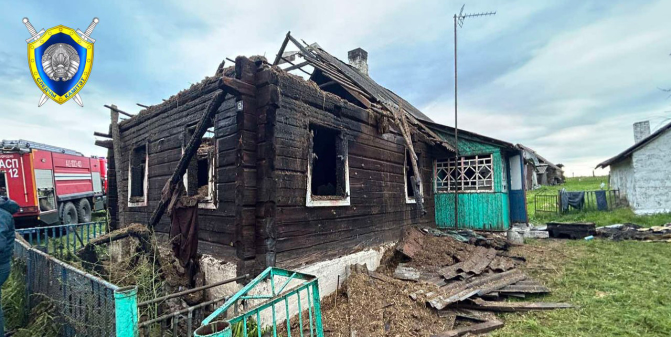Сгоревший дом в Вороновском районе